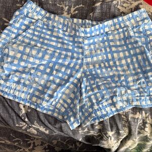 Lilly Pulitzer Blue and White Checkered Women Shorts